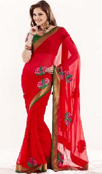Manufacturers Exporters and Wholesale Suppliers of Embroidered Sarees Gujrat Gujarat